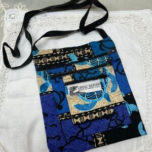 Made In Hawaii fabric Mini crossbody bag With Three Compartments